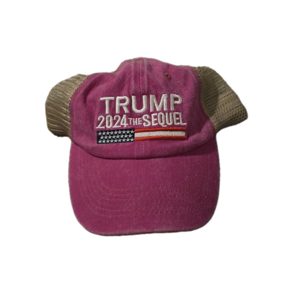 Donald Trump 2024 The.sequal Hat Cap Snap Back Embroidered Pink President